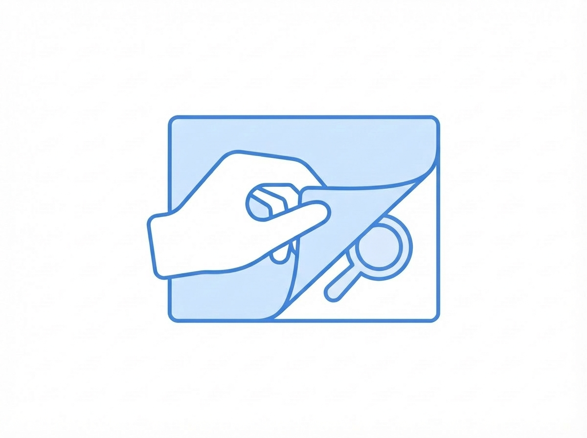 表面をめくって本質を見る様子